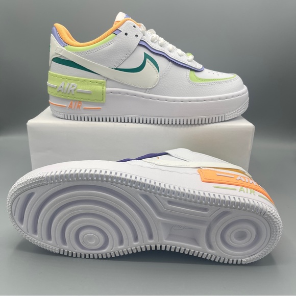 Nike AIR FORCE 1 SHADOW CASUAL SHOES MULTI-COLOR/ WHITE/WOMEN - Picture 16 of 16